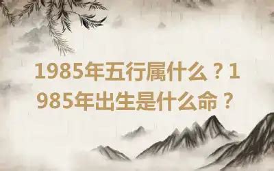 1985年什么命|1985年的命五行是什么？ 85年出生的人的命运如何？